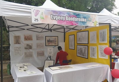 artist Evgeny Bondarenko in Hong Kong