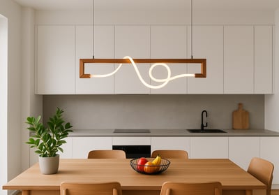 lampadario sospensione pendente artigianale in legno massello luce di qualità led