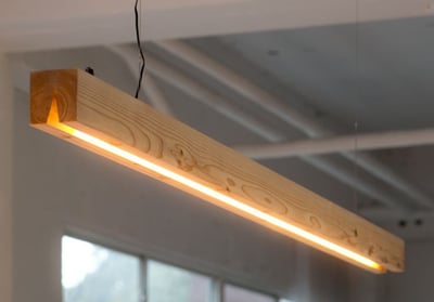 lampadario sospensione pendente artigianale in legno massello luce di qualità led