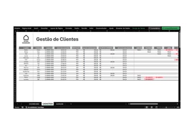 uma tela de monitor mostrando um painel de controle