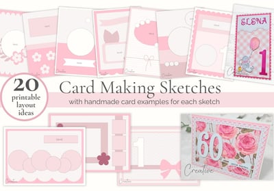 Card making sketches for handmade card making beginners