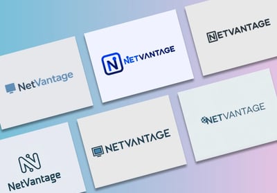 Illustration de six concepts de logos pour NetVantage