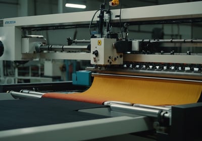 Advanced textile machinery optimizing manufacturing with automation and efficiency.