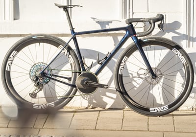 a gravel bike OPEN UPPER custom painted with ENVE and SRAM components