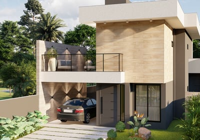 a house with a car parked in front of it