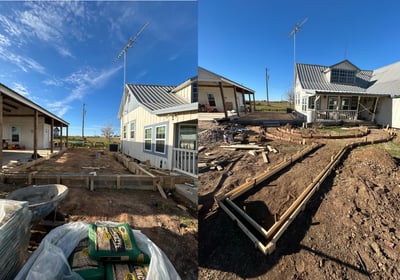 Concrete work with added pavers and walkways