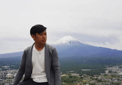 Mount Fuji from peak of Mount Tenjo