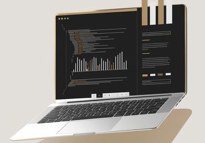 a laptop generating a profesional web