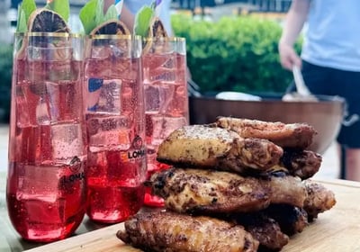 loma chicken wings and cocktail