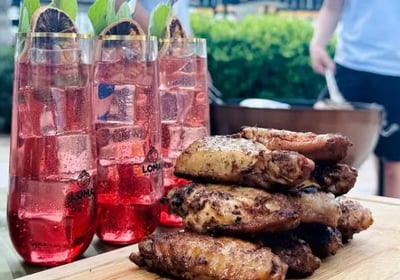 loma chicken wings and cocktail