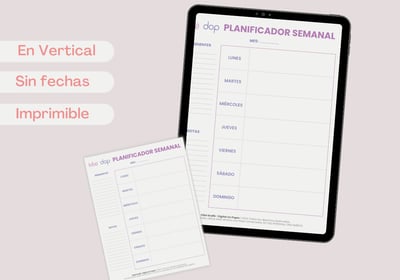 Plantilla Gratis de Planificador Semanal de Digital On Paper