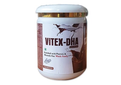 Vitex-DHA Protein Powder – Nutrient-rich formula for kids with essential proteins, DHA and vitamins.