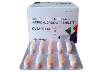 MYO-Inositol and Metformin Hydrochloride Sustained Release Tablets, Ovafert-M Tablets, parsak labs.