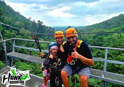 family fun zipline on koh samui with hawk adventure