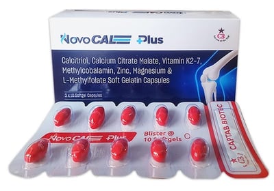Novocal Plus – Advanced bone & nerve health support with Calcitriol, Omega-3, Methylcobalamin, Folic