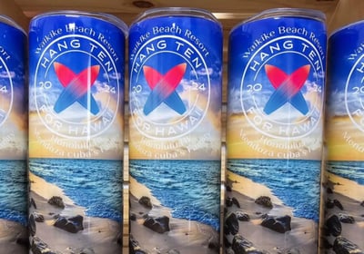 Custom printed tumblers featuring your business logo – perso