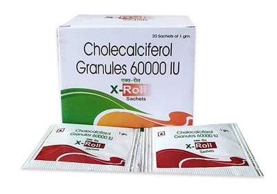 X-Roll Cholecalciferol 60,000 IU Granules – High-strength Vitamin D3 for bone health, immunity boost