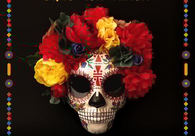 Affiche d'une soirée pour la dia de los muertos