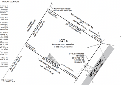 Subdivision Lot Surveying