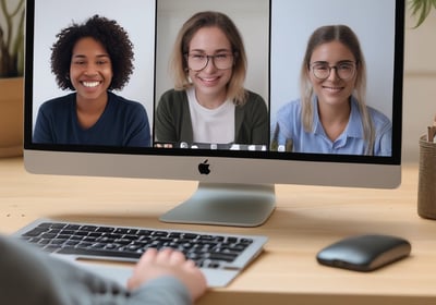 person in red and black plaid long sleeve shirt using black laptop computer