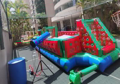 Super futebol de sabão com canhão de espuma para diversao de adultos e crianças