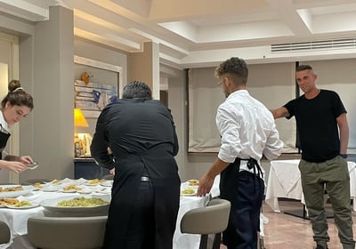 Wedding preparations with suppliers on a wedding organized by Francesco Margaretini Travels 
