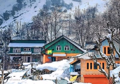 Colorful House With Ice on them