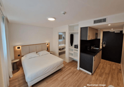 Illustration image of an elegant apartment of our appart'hotel.
