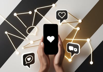 a phone with social media