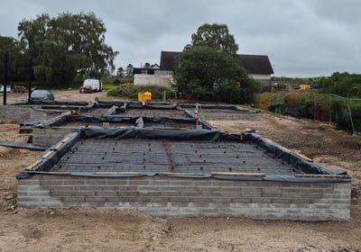 Foundations for a new built house