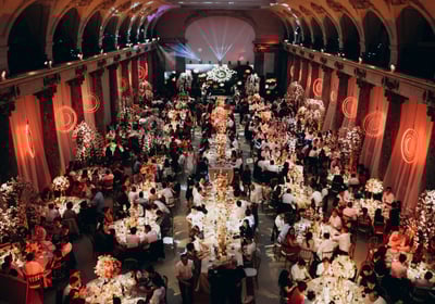 Guest hall full of people