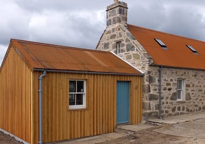 Wooden Extension on stone cottage