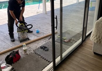 Sliding door track and roller repair