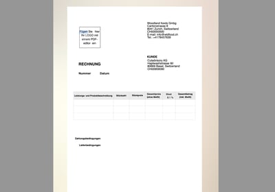 Invoice template German Editable pdf