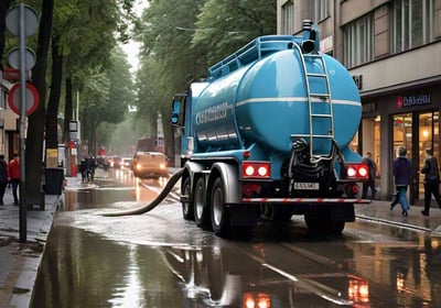 water flood removal tanker