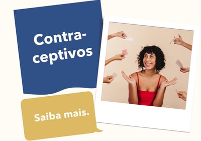 mulher sorrindo e com dúvidas sobre contraceptivos