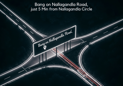 Tridasa Rise is just 5 min from nallagndla circle towrds tellapur road.