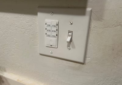 Put your bathroom exhaust on a Timer switch