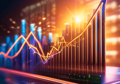 Gráfico de barras y línea ascendente simbolizando el crecimiento en ventas y tráfico web gracias al