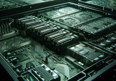 a computer motherboard with a computer processor on it