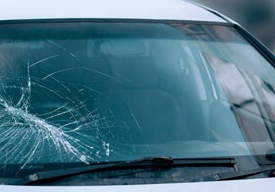 Cracked windshield