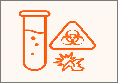 Certified environmental inspector inspect asbestos samples for laboratory testing and analysis