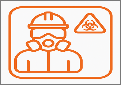 Certified asbestos remediation contractors using proper containment procedures in commercial removal