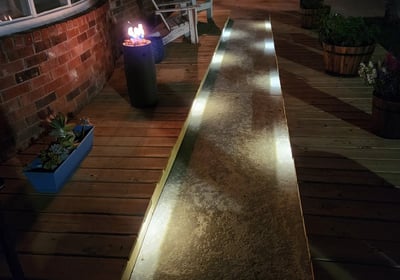 Built this double deck with pathway lights.