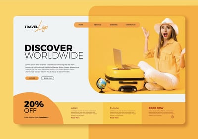 landing page designed by pikisuperstar