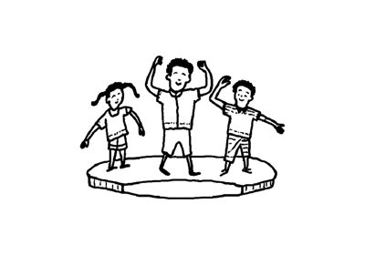 children dancing on a stage