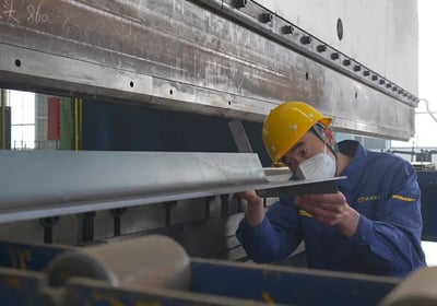 We verify bent metal component angles meet our strict accuracy specs, guaranteeing your truck mounted crane's quality.