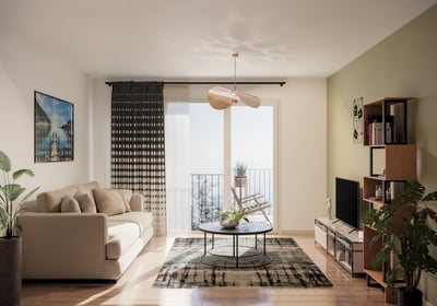 Perspective intérieure de logement