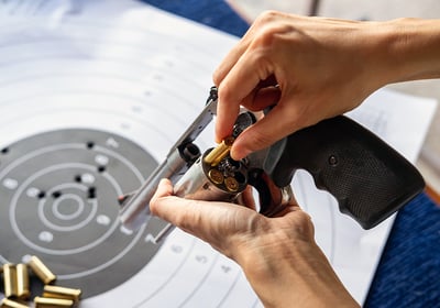Loading a .357 magnum revolver