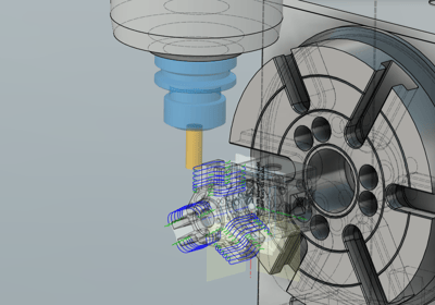 4 Axis CNC machining toolpath CAD/CAM